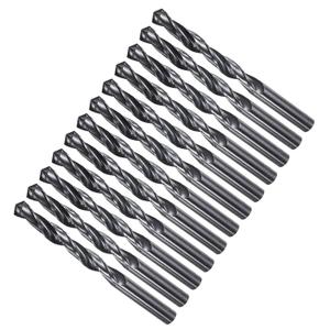 METALLIXITY Drill Bit (29/64") 12Pcs, 4241 High-Speed Steel Straight Shank Nitriding Black 118° for Wood Plastic Iron Copper Aluminum Low Soft Metal