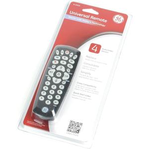 GE Universal Remote Control for Samsung, Vizio, LG, Sony, Sharp, Roku, Apple TV, TCL, Panasonic, Smart TVs, Streaming Players, Blu-ray, DVD, 4-Device, Silver, 33709