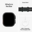 Apple Watch Ultra 3 [GPS + Cellular 49mm] Running & Multisport Smartwatch w/Rugged Titanium Case w/Black Ocean Band. Satellite Communications, Advanced Health & Fitness Tracking (One Size)