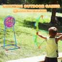 Kmuxilal 2 Pack Kids Bow and Arrow Set with LED Flash Lights, 14 Suction Cup Arrows and Standing Target-Perfect Indoor and Outdoor Archery Set Toy Gift for Boys and Girls Ages 4-12