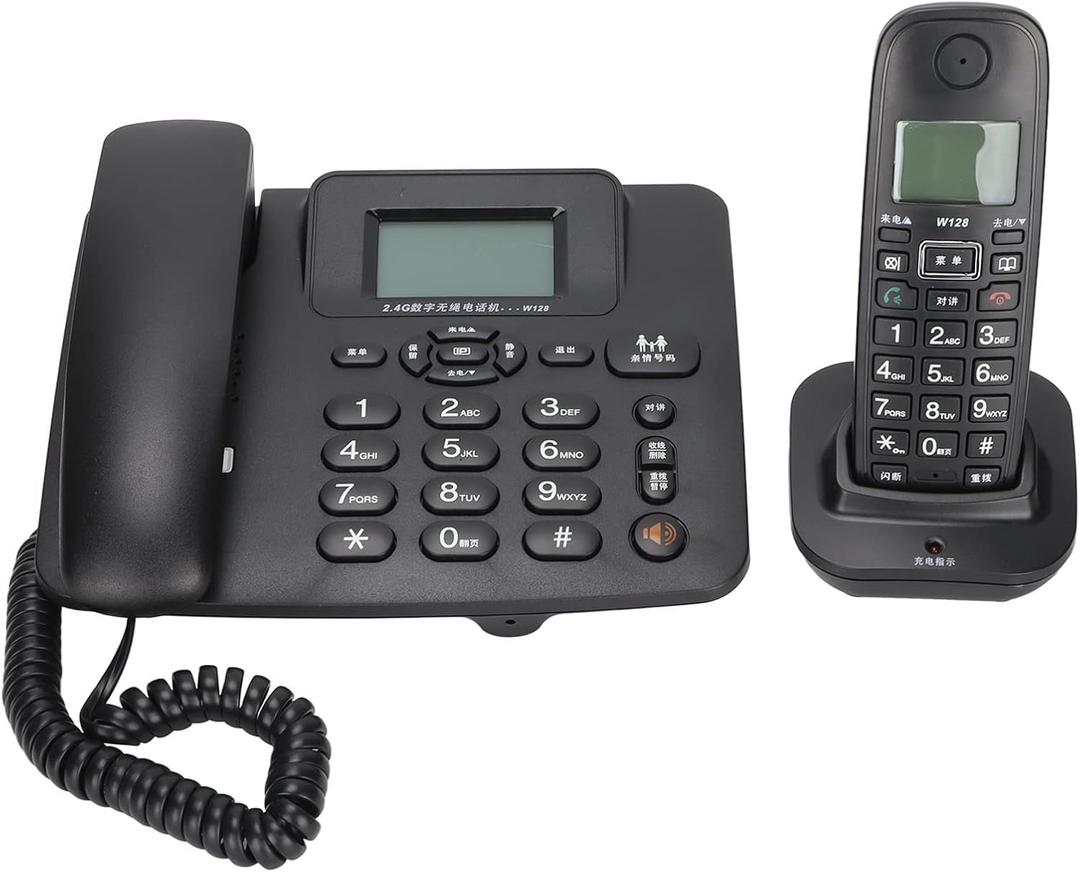 Expandable Corded/Cordless Phone System with Answering Machine for Home Office