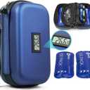 Insulin Cooler Travel Case TSA Approved Medication Diabetic Cooler for Travel with Temperature Display Refrigerated Medicine Organizer Bag with 2 Ice Pack (Blue)