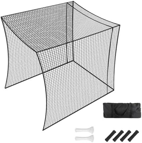 Golf Batting Cage Net for Indoor or Outdoor Golf Cage Net Practice or Baseball Batting Cages Net for Backyard, 10*10*15ft