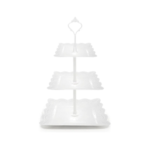 Brand: CNDNO
4.4
4.4 out of 5 stars
(10)
3 Tier Cupcake Stand, Durable Plastic 3 Tier Serving Tray for Cupcake, Fruit, Chocolate, Cookies, Square White Embossed Tiered Tray Stand for Wedding, Baby Shower, Party