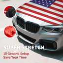 Ameri-ca Flag Car Hood Cover, Universal Fit for Car, SUV, or Van | 4X5 Ft Polyester Elastic Fabrics