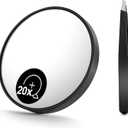 OMIRO 20X Magnifying Mirror and Eyebrow Tweezers Kit, 3.5" Two Suction Cups Magnifier Travel Set