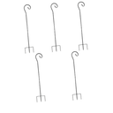 Mikikit 5pcs Shepherd Hooks for Hanging Plants Outdoor Plant Hangers Bird Feeder Stand Heavy Duty Garden Decor Vintage