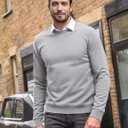 JMIERR Men's Wool Blend Sweaters Classic Crew Neck Casual Old Money Fall Sweaters (XXL)