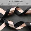 2 x Pretty Jolly Black Metal Glossy Ribbon for Gift Wrapping Handmade Bright Fabric Glitter Ribbon for Flower Bouquet Double Sided Sparkly Ribbons for DIY Crafts Wedding Invitations 1 Inch 20Yds