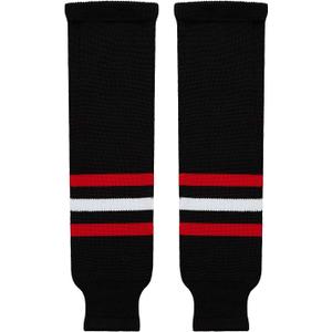 EALER HSK Series Multiple Colors Knit Hockey Socks Junior To Senior (20-22, #019black)