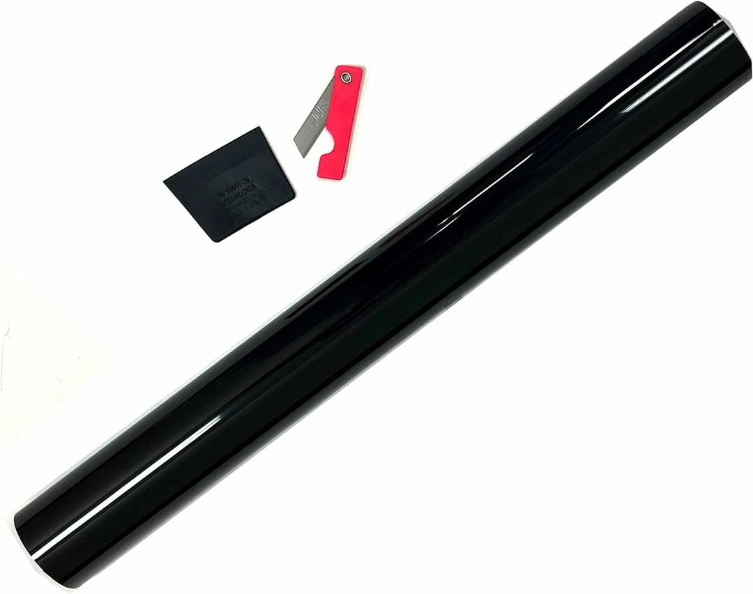 1 Roll Dark Black Window Tint Film 1% Light Transmission Shade Adhesive 10ft 1 Roll Dark Black Window Tint Film 1% Light Transmission Shade Adhesive 10ft for Cars Businesses Car Window Tint Window