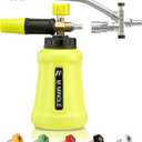 M MINGLE Foam Cannon for Pressure Washer with Dual Connector Accessory, Power Washer Soap Cannon with Double Tip Attachment, 5 Pressure Washer Sprayer Nozzles, 1/4" Quick Connect