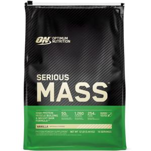 Optimum Nutrition Serious Mass Weight Gainer Protein Powder, Vitamin C and Zinc for Immune Support, Vanilla, 12 Pound, EXP 2027 94 14 (Packaging May Vary)