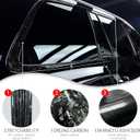 Front Grill Trim Chrome Delete fit for 2014-2021 Jeep Grand Cherokee Accessories with Gloss Black Forged Carbon Fiber Blackout Film Vinyl Wrap Overlay Kits