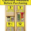 LYNK PROFESSIONAL Pull Out Spice Organization for Cabinets - 4-3/8 inch Wide Spice Rack for Inside Cabinets, Slide Out Spice Rack Organizer for cabinet Pull Out Spice Rack, Sliding 2 Tier Chrome