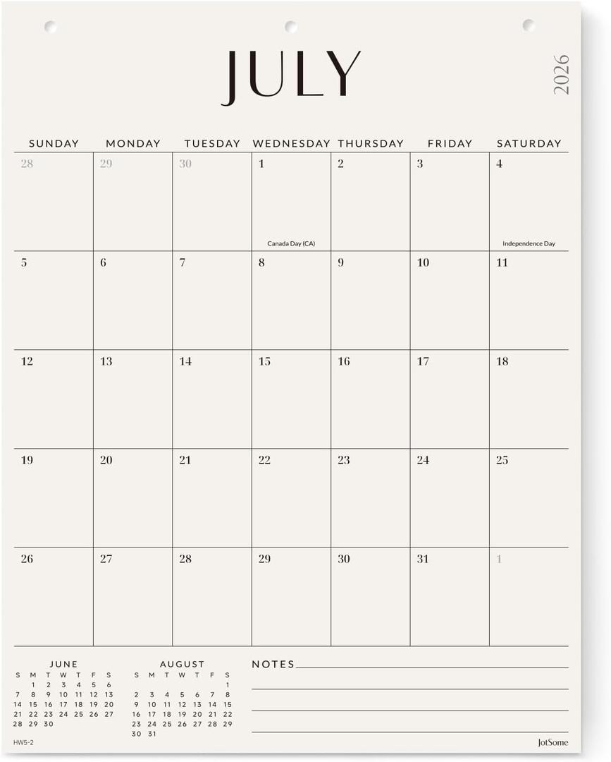 Jotsome Large Wall Calendar 2026-2027, Monthly Wall Calendar From Now to June 2027 17 x 22 inch in Home and Office for Easy Organizing (Now - Jun 2027, 17" x 22")