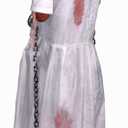 Haunted Hill Farm Life-Size 5.2-Ft Animatronic Convulsing Nurse by Tekky Halloween Decoration with Motion-Activated Sounds
