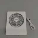 Zuvas Desk Fan Battery Operated Fan Rechargeable 180Tilt Folding Personal Fan Ultra Quiet Small Portable 3 Speed Adjustable Strong Wind Fan For Office Bedroom Home Desktop Camping (White)