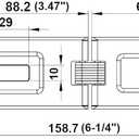 QCAA Extra Heavy Duty Concealed Safety Hasp, Flexible Link, with Hardened Staple, 6-1/4" Single Flexible, Black Coated, 2 Pack