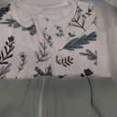 ZIGJOY Baby Transitional Swaddles for Newborns: 0.5 Tog Arms Up Sleep Sack 3-6-12 Months Soft Cotton Shark Fin 2 Way Zipper (2 Pack-green&leaf)