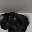 KooKaStyle Clip in Synthetic Hair Extensions Long Wavy 4PCS Thick Hairpieces Black Fiber Double Weft Natural Hair Extensions 16 Inch for Women