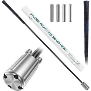 SOURRI Golf Swing Trainer Stick and Warmup Aid Increase Swing Speed & Distance | Adjustable Weighted Golf Speed Training Aid for Indoor & Outdoor Practice