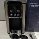 Hot & Iced Coffee Maker with Bold Setting, Single Serve Coffee Maker for K Cup and Grounds, 6-14 Oz Brew Sizes, 50 Oz Removable Water Tank, One Cup Coffee Machine with Reusable Filter, Black