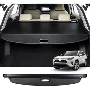 Retractable Cargo Cover Compatible with Volkswagen VW Atlas 2018-2025 Trunk Shielding Security Shade Privacy Screen Tonneau Luggage Cargo Organizers (Carbon Fiber Texture)