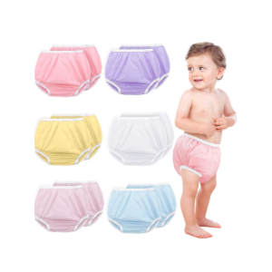 Funtery 12 Packs Waterproof Plastic Pants for Toddlers Reusable Diaper Covers Unisex Baby Potty Training Underwear Covers 4T