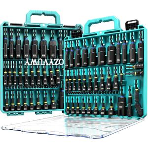 55-Piece Magnetic Impact Nut Driver Set, SAE/Metric Nut Driver Set, Socket Adapters, Wing Nut Driver, Universal Sockets, Quick Release Extension, Pivoting Nutsetter, 1/4'' Quick Change, Power Bits