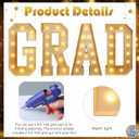 Aurelema Graduation Decorations 2026, 4FT Grad Marquee Letters with Lights, Large Light Up Grad Sign for Class of 2026, Graduation Party Photo Backdrop for High School College Senior