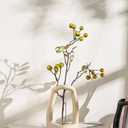 Handmade Ceramic Holder Stand for Toothbrushes, Makeup Brushes, and Pens - Minimalist Design for Bathroom Vanity and Countertops Decor (Milky White)