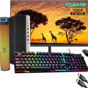 HP, 600G4 SFF PC Desktop Computer with 21.5 "New FHD Monitor Bundle, RGB Speakers, PC Set, Intel Core i5-8500 up to 4.2GHz, 32GB RAM, 256GB SSD, RGB Keyboard, Mouse, Win10Pro 
