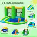 FBSPORT Inflatable Bounce House, Kids Bounce Castle Slide for Indoor Outdoor,Toddler Baby Jumper Bouncer, Kids Jumping Bouncy House with Blower, Ball Pit Pool, Basketball Hoop, Dart Game, Green, 9.33 ft L x 8.33 ft W x 5.42 ft H