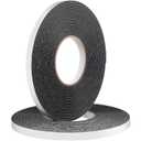 Tatuo 2 Rolls Double Sided Foam Tape 1/2 Inch by 50 Feet Black PE Foam Tape Sponge Soft Mounting Adhesive for DIY Craft Picture Poster Hanging