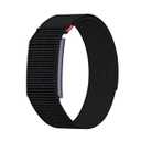 BlikWyt Nylon Loop Compatible with Amazfit Helio Strap Band, Breathable Soft Sport Hook and Loop Wristband with Overlay Covered Design (Black)