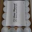 Homemory 24Pcs Flickering Flameless Candle Battery Operated, 200+Hours Fake Electric LED Tea Lights for Votive, Centerpiece Table Decorations, Wedding, Aniversary, Halloween, Christmas (Warm White Glow  White Body)