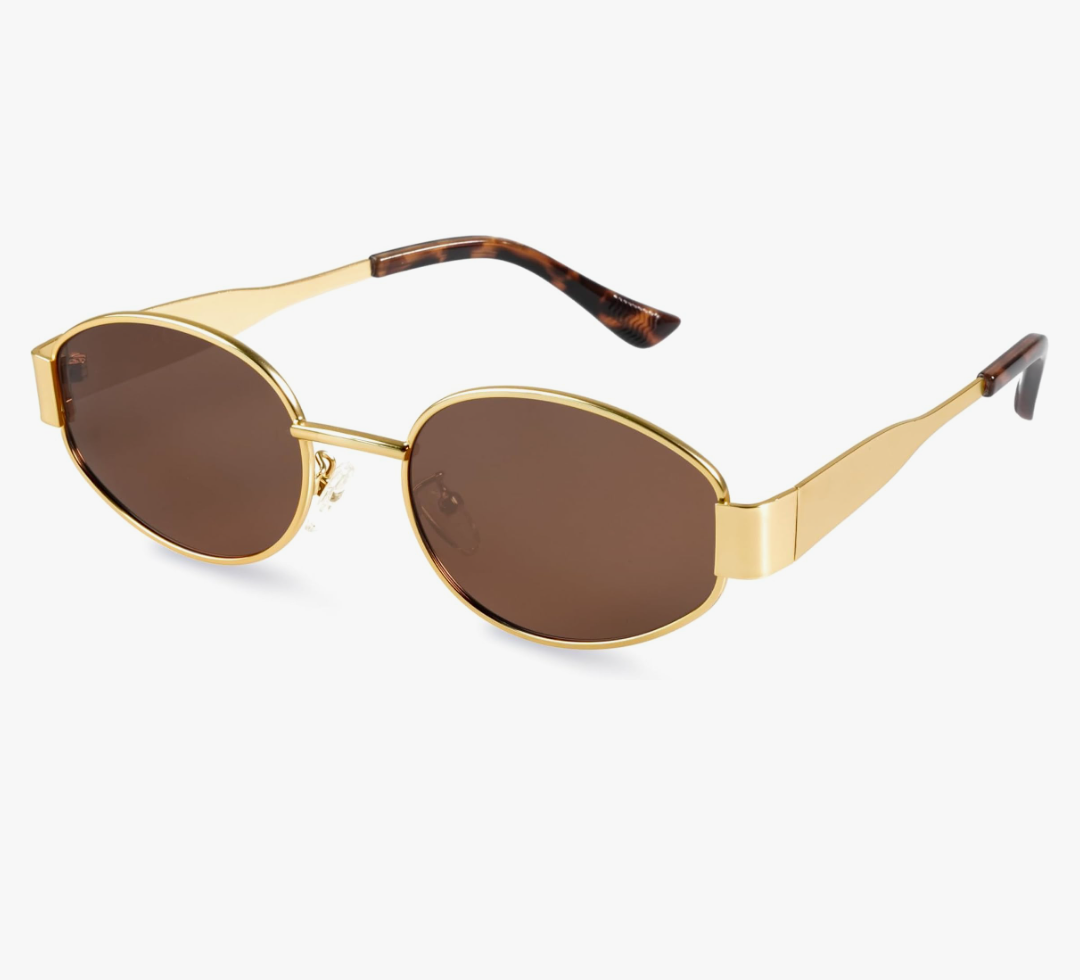 livho 2025 Trendy Oval Sunglasses - Stylish Polarized Shades for Everyday - Retro Metal Frames