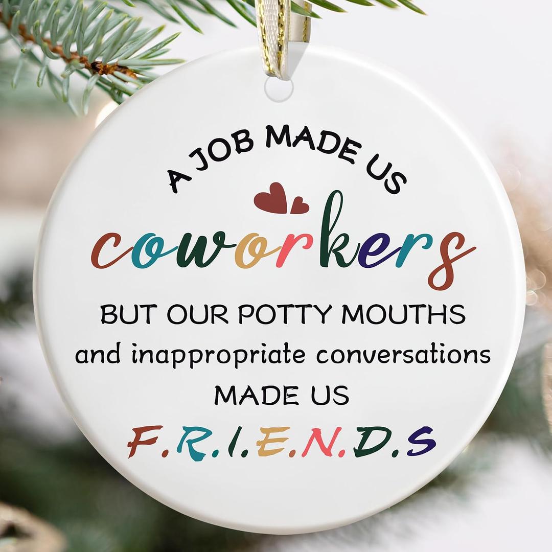 Coworker Ornament - Gifts for Coworkers - Thank You Gifts for Coworkers - Christmas Coworker Gifts - Coworker Appreciation Gifts for Women - Christmas Ornaments for Coworkers - A Job Made Us Coworkers