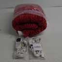 Homemate Electric Heated Blanket Queen Size - 84"x90" Heating Blanket Queen Size Dual Control 1/2/4/6/8 Hours Auto-Off 10 Heat Level Over-Heat Protection Soft Flannel Sherpa ETL Certification (Red (Striped))