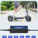 WUKUR 42V 1.7A Charger for Segway Ninebot Scooters Compatible with Ninebot Electric Scooter ES2, ES4, E22, ES1L, E2 Pro, F20, F25, F30, F40, F2, F2 Plus, F2 Pro, D18, D28, D40, Air T15 Power Adapter