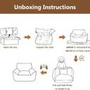 Achicsofar Giant Bean Bag Chairs for Adults Teens, Large Bean Bag Sofa Chairs with Filling Comfy Fuzzy BeanBag Chair with Armrests for Bedroom Living Room Reading