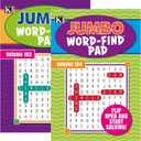 Kappa Jumbo Word Find Pad 2 Titles, Digest Puzzle Book 8.5"x5" Word Search Puzzle Books for Adults Teens, 2-Pack