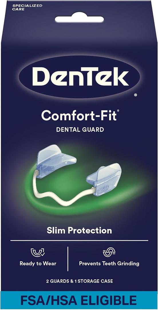 DenTek Comfort-Fit Dental Guard For Nighttime Teeth Grinding, Comfort-Fit Guard, 2 count(Pack of 1)