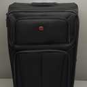 SWISSGEAR Sion Softside Expandable Spinner Luggage Durable Lightweight Travel Suitcase, Black, Checked-Large 29-Inch