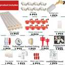 Complete Set Automatic Chicken Waterer Cups,with PVC Pipelines,Chicken Water Cups,PVC Tee Fittings,Float Valve,DIY Chicken Watering System, Poultry Feeding Water,Poultry Watering System,Chicken Waters