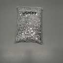 LIGICKY Set of 2 Silver White Glitzy Sequin Throw Pillow Covers Sparkling Decorative Gilter Metallic Square Cushion Cover Glam Pillow Cases for Sofa Couch Bedroom Home Party Decor (16 x 16 Inches)