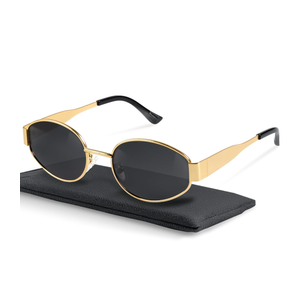 livho 2025 Trendy Oval Sunglasses - Stylish Polarized Shades for Everyday - Retro Metal Frames