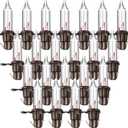 Mudder 60 Count Christmas Tree Replacement Light Bulbs 2.5v 0.425 Watt Replacement Bulb Mini Incandescent Wire String Lights Decoration for Prelit Xmas Tree(Brown Base with Warm White Bulb)