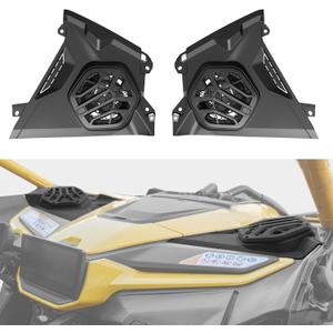 Front Dash Speaker Pods Panels for Can Am Maverick R 2024+, Dashboard Speaker Enclosures Pod Mounts for Can Am Maverick R 2024+ All Models Accessories(2PCS)